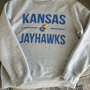 KU Kansas Jayhawks Champion Gray Sweatshirt youth M
